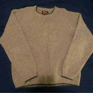 Vintage Alps Men’s Wool and Silk Sweater, Made in the USA, Size L